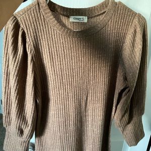 *never worn* Brown Knit Longsleeve Sweater Dress